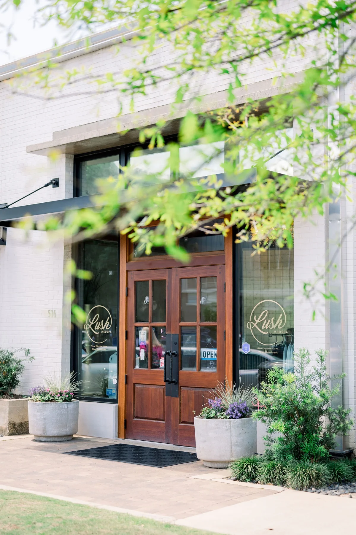 a front door of a building