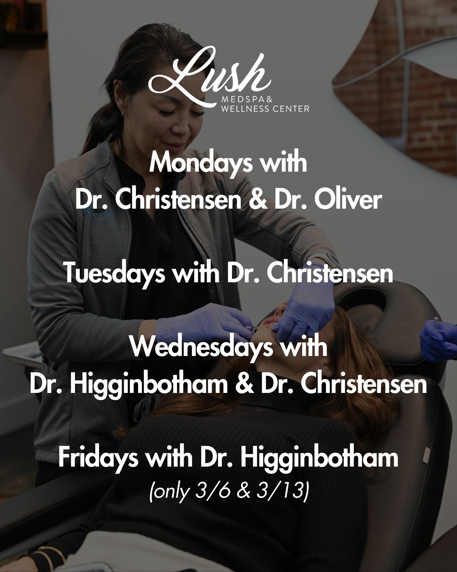 March Injection Dates at Lush MedSpa Tuscaloosa, AL