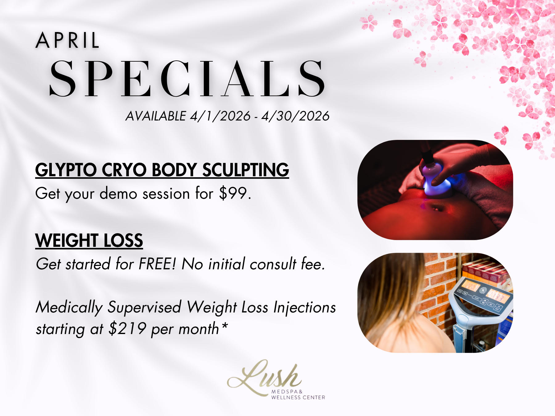 Glypto Cyro Body Sculpting and Weight loss Specials in Tuscaloosa, AL