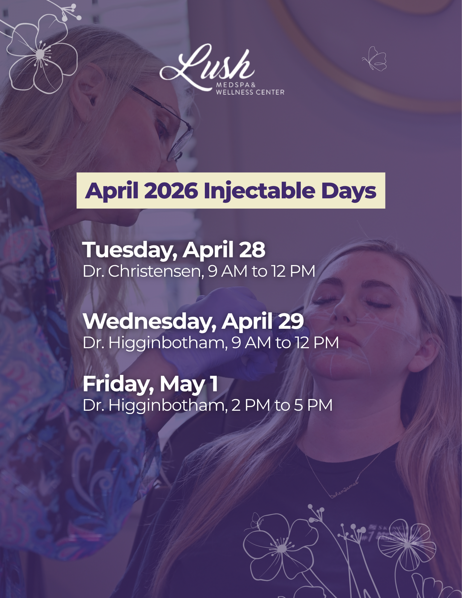 April 2026 Injectable Days at Lush MedSpa Tuscaloosa