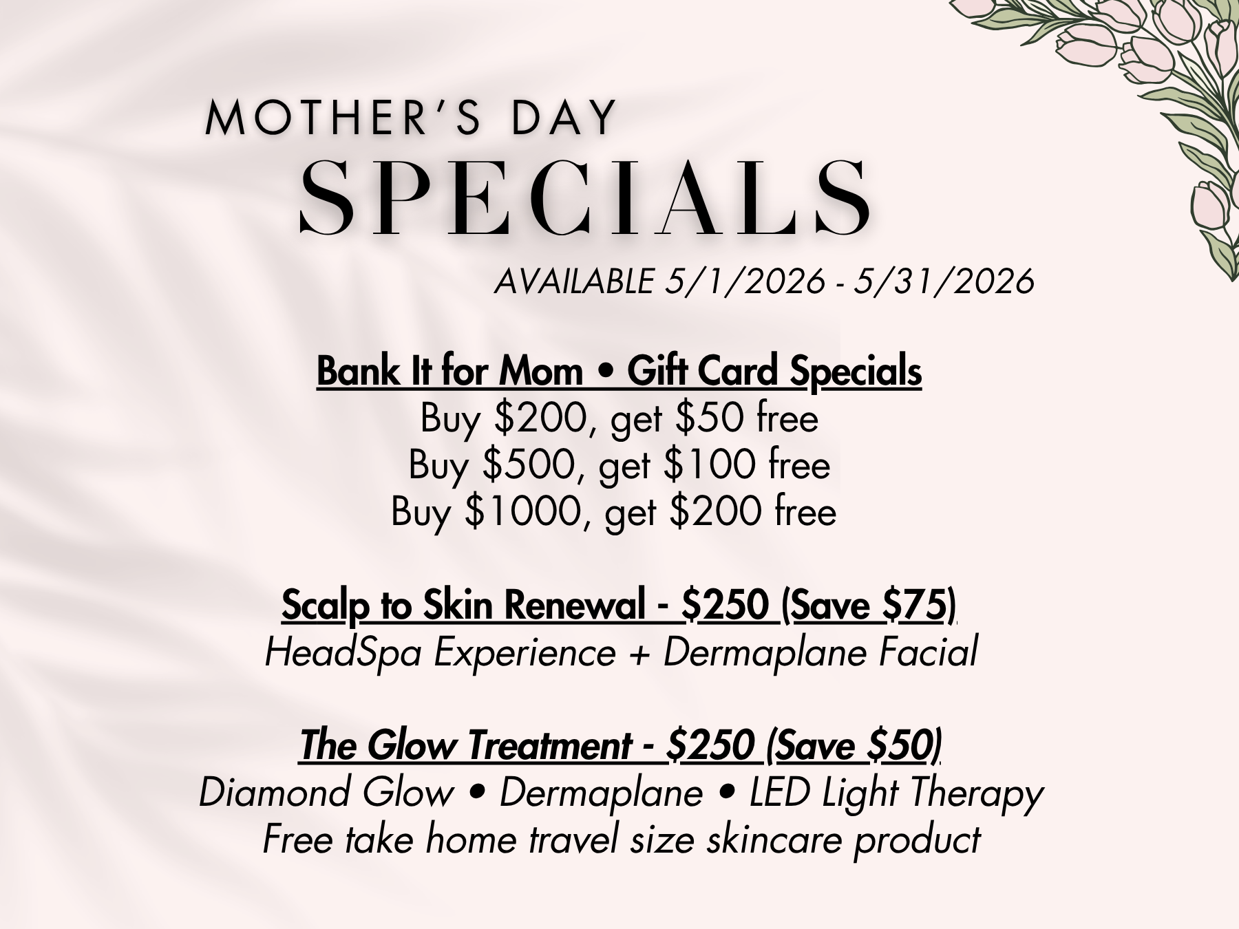 Mothers's Day Specials in Tuscaloosa, AL