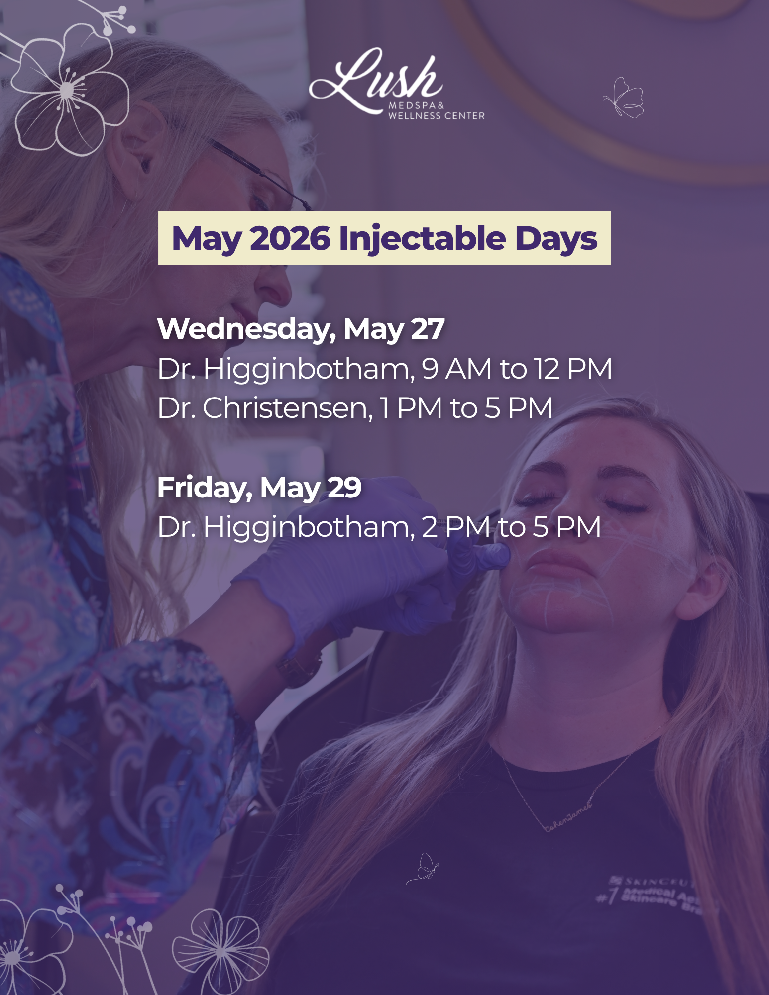 May 2026 Injectable Days at Lush MedSpa Tuscaloosa